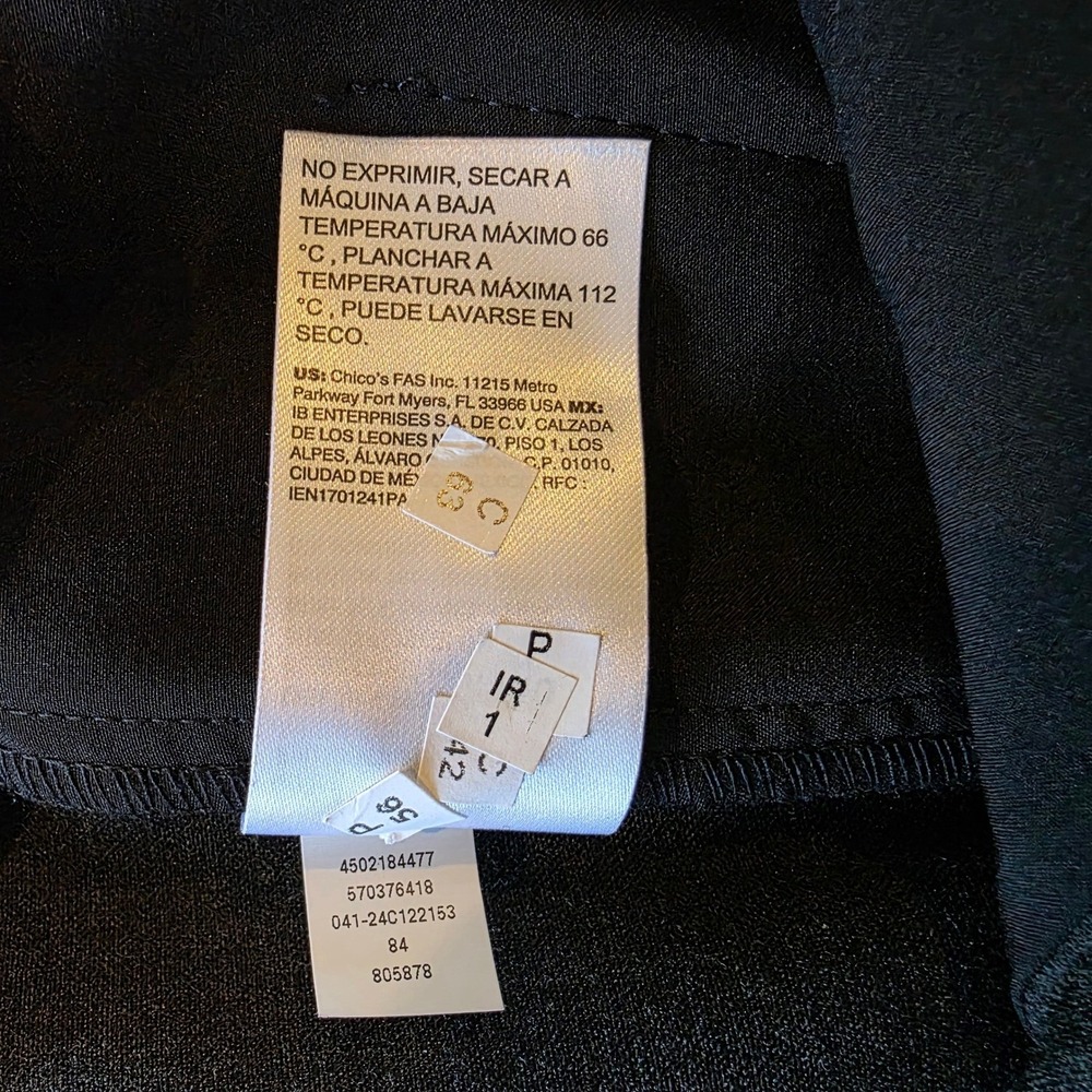 Chicos Pleated Fly Front Trouser Pant Fashion Gray Wide Leg Size 3R US 16R NEW - Picture 5 of 11